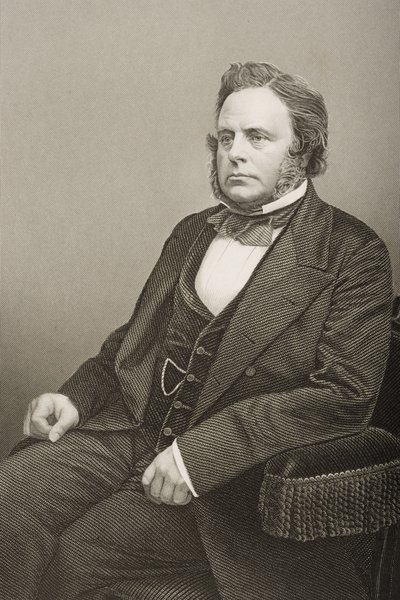 John Bright (1811-89) graviert von D.J. Pound nach einem Foto, aus 