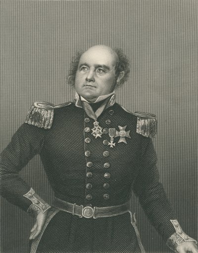 Sir John Franklin, graviert von D.J. Pound nach einem Foto, aus 