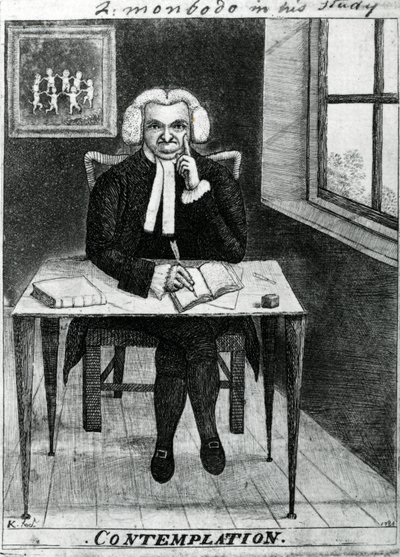 Kontemplation - Lord Monboddo in seinem Studierzimmer, 1784 von John Kay