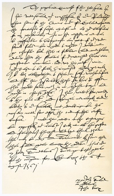 Brief von John Knox an Sir Nicholas Throgmorton, 6. August 1561 von John Knox