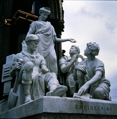 Ingenieurwesen, Skulpturengruppe vom Albert Memorial, fertiggestellt 1876 von John Lawlor