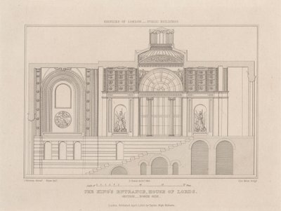 Der Königseintritt, House of Lords von John Le Keux