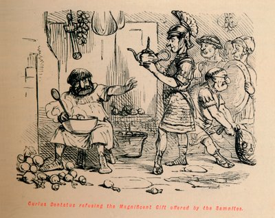 Curius Dentatus lehnt das prächtige Geschenk der Samniten ab von John Leech