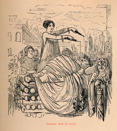 Scheiterhaufen von Sulla, 1852 von John Leech