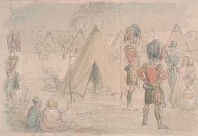 Highland Regiment im Lager von John Leech