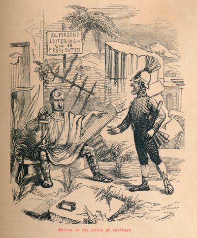 Marius in den Ruinen von Karthago, 1852 von John Leech