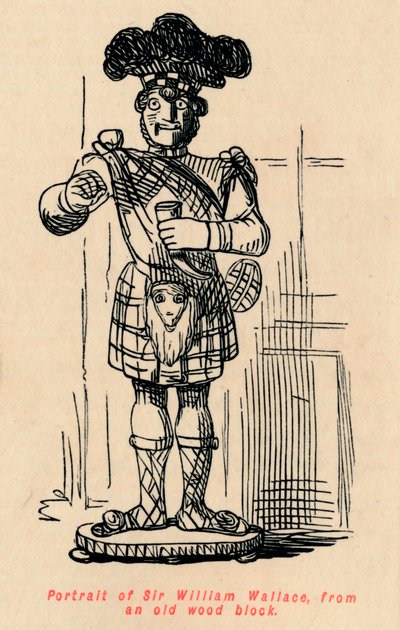 Porträt von Sir William Wallace, von einem alten Holzblock von John Leech