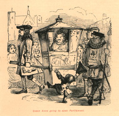 Königin Anne geht zur Parlamentseröffnung, 1897 von John Leech