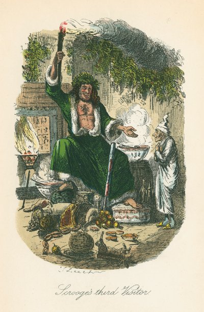 Szene aus Eine Weihnachtsgeschichte von Charles Dickens, 1843 von John Leech