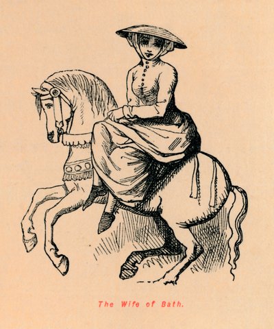 Die Frau von Bath, ca. 1860 von John Leech