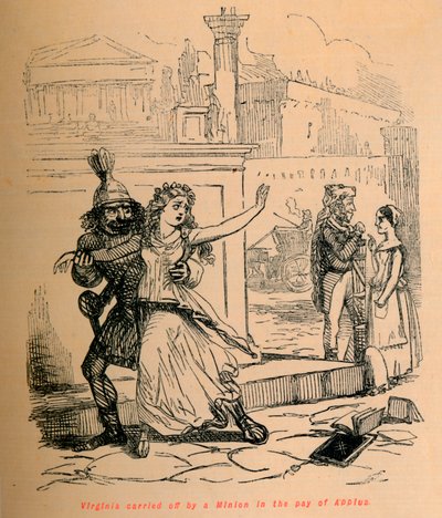 Virginia wird von einem Günstling im Dienst von Appius entführt von John Leech