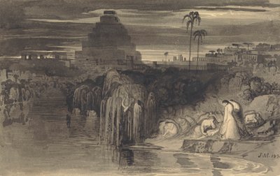 Die Töchter Jerusalems weinen an den Wassern Babylons von John Martin