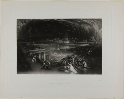 Der Fall Babylons, aus Illustrationen der Bibel von John Martin