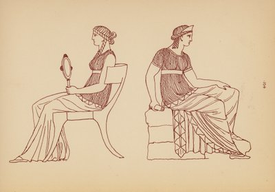 Antikes griechisches Frauenkostüm (Lithographie) von John Moyr Smith