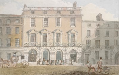 Freemasons Hall und Taverne, Great Queen Street, um 1800 von John Nixon