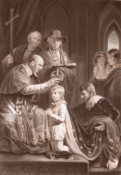 Die Krönung von Heinrich VI., graviert von A.H. Payne von John Opie