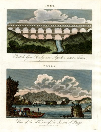 Historische Brücken - Pont du Gard und Hafen von Ponza von John Pass