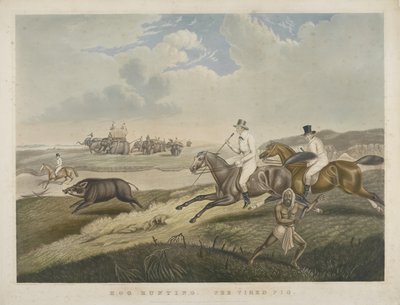 Schweinejagd: Das müde Schwein, graviert von S.W. Fores (1785-1825) ca. 1840 von John Platt