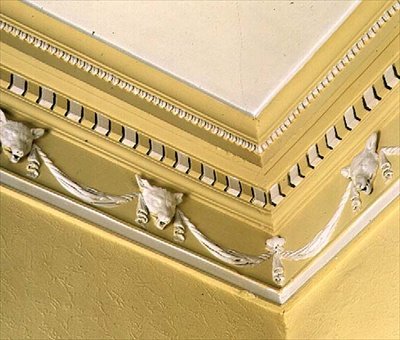 Neoklassizistisches Fries aus dem Speisesaal, Belle Isle, Windermere, 1774 von John Plaw