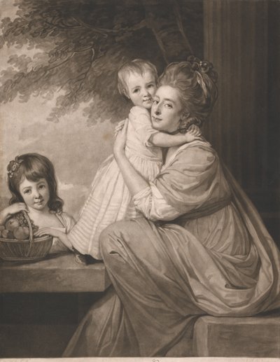 Mrs. Stables und zwei Töchter Harriet & Maria von John Raphael Smith