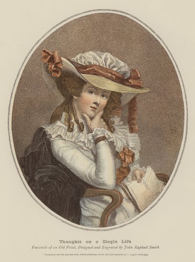 Gedanken über ein Single-Leben (Chromolitho) von John Raphael Smith
