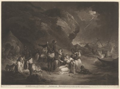 Afrikanische Gastfreundschaft von John Raphael Smith after George Morland