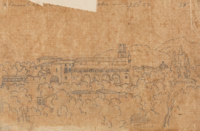 Ein Kloster in La Cava bei Vietri, 22. September von John Robert Cozens