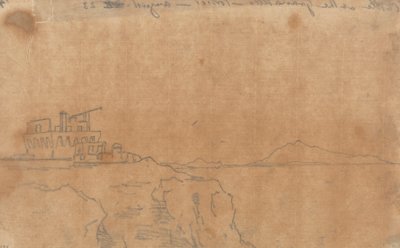 Burg am Granatello, Portici, 23. August von John Robert Cozens