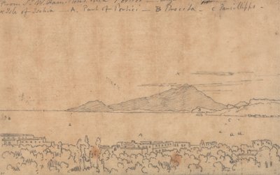 Von der Villa von Sir W. Hamilton, Portici, 12. August von John Robert Cozens