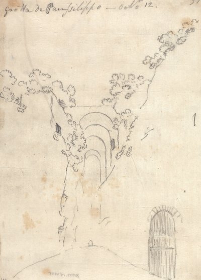 Grotte von Posillipo von John Robert Cozens