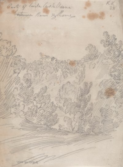 Teil von Civita Castellana, zwischen Narni und Rom von John Robert Cozens