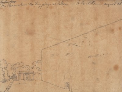 Der Ort, an dem der König Palloni spielt von John Robert Cozens