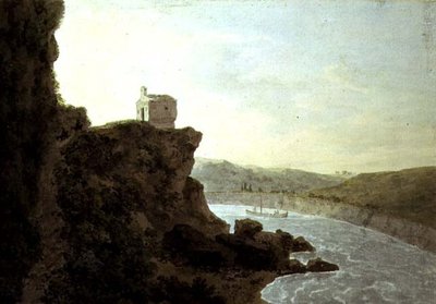 Blick auf den Tiber in der Nähe von Ponte Molle, drei Meilen von Rom entfernt von John Robert Cozens