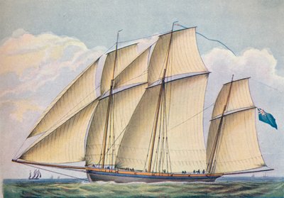 Bewaffneter Lugger mit allen Segeln gesetzt, 1825 von John Rogers