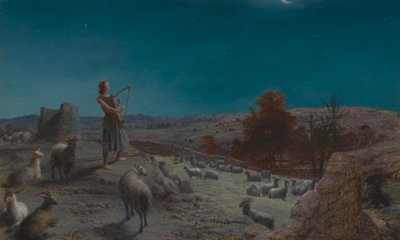 David, der zukünftige König von Israel, als Hirte in Bethlehem von John Rogers Herbert