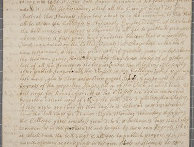 Ein Brief von John Row, einem Studenten in St. Andrews, an seinen Onkel, 1691 von John Row