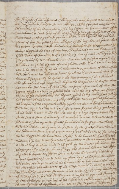 Ein Brief von John Row, einem Studenten in St. Andrews, an seinen Onkel, 1691 von John Row