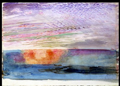 Sonnenuntergang in Herne Hill durch den Rauch von London, 1876 von John Ruskin