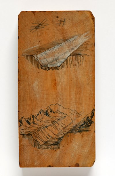 Der Graben des Chamonix-Tals und die Gipfel über dem Graben, ca. 1856 von John Ruskin