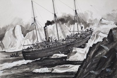 Die Roosevelt bricht durch das Eis, um zum Nordpol zu gelangen von John S. Smith