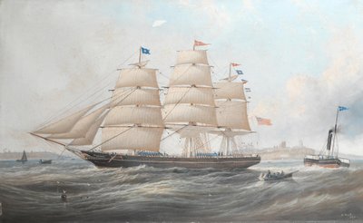 Das Schiff Utinia vor Tynemouth von John Scott