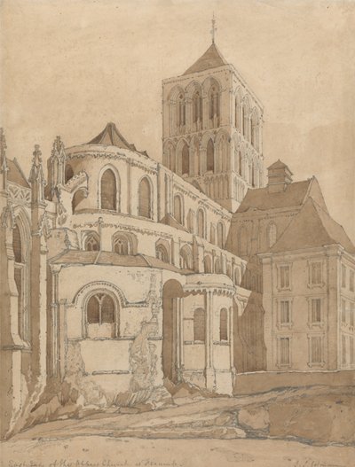 Abteikirche in Fecamp, Normandie von John Sell Cotman