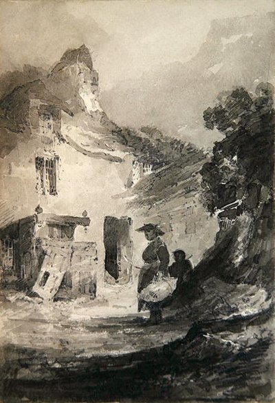 Ein altes Cottage in Dolgelly von John Sell Cotman