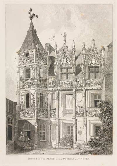 Architektonische Antiquitäten der Normandie Bd. II, Pl. 64: Haus am Place de la Pucelle, in Rouen von John Sell Cotman