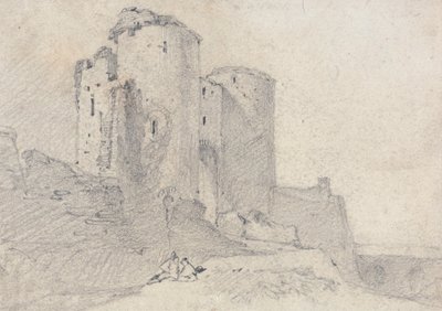 Beeston Castle, Cheshire: Eingang zur Burg von John Sell Cotman