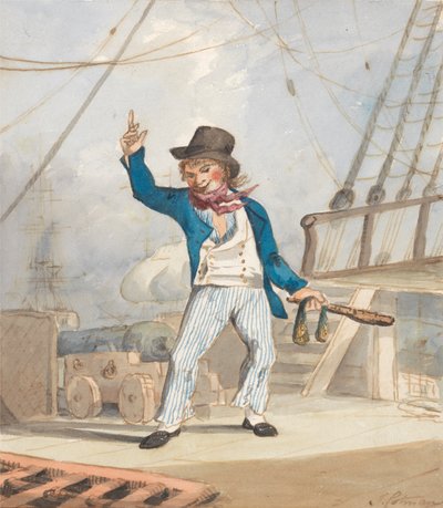 Karikatur eines Matrosen (eines von drei) von John Sell Cotman