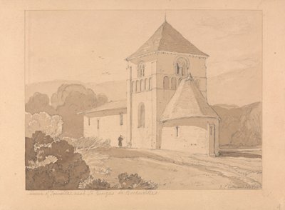 Kirche von Yainville, in der Nähe von Saint Georges de Bocherville, Normandie von John Sell Cotman