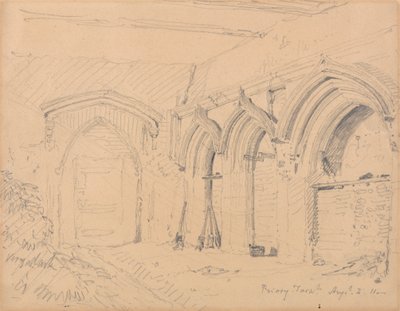 Innenraum der Ruinen des Yarmouth Priory von John Sell Cotman