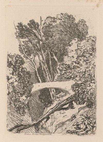 Liber Studiorum: Platte 11: Parsons Bridge, Cardingshire, 1838 von John Sell Cotman