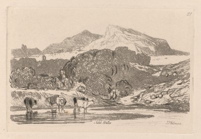 Liber Studiorum: Tafel 21, Blick in North Wales von John Sell Cotman